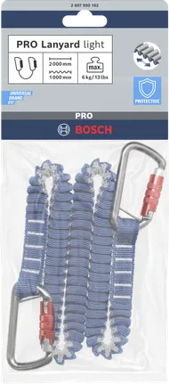 Bosch PRO kaelarihmavalgusti 6 kg 2 karabiiniga.